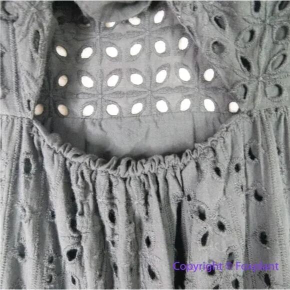 New! Eloquii Eyelet Dress With Sheer Detail black , size 28 - Picture 10 of 13